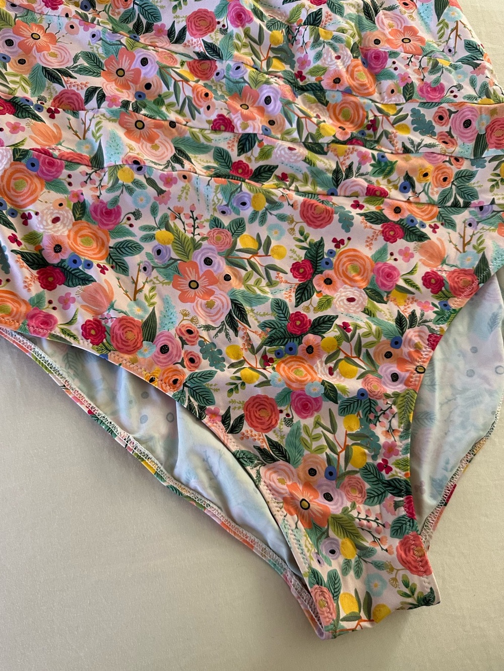 Summersalt x Rifle Paper Co Floral Sidestroke One Piece Swimsuit 16 EUC - Picture 5 of 8